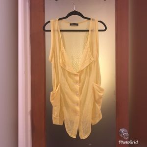 **SALE** Yellow Vest Asymmetrical Corset